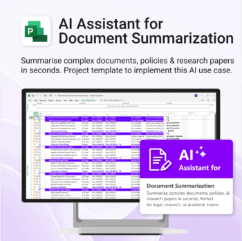 AI Document Summarization for MS Project