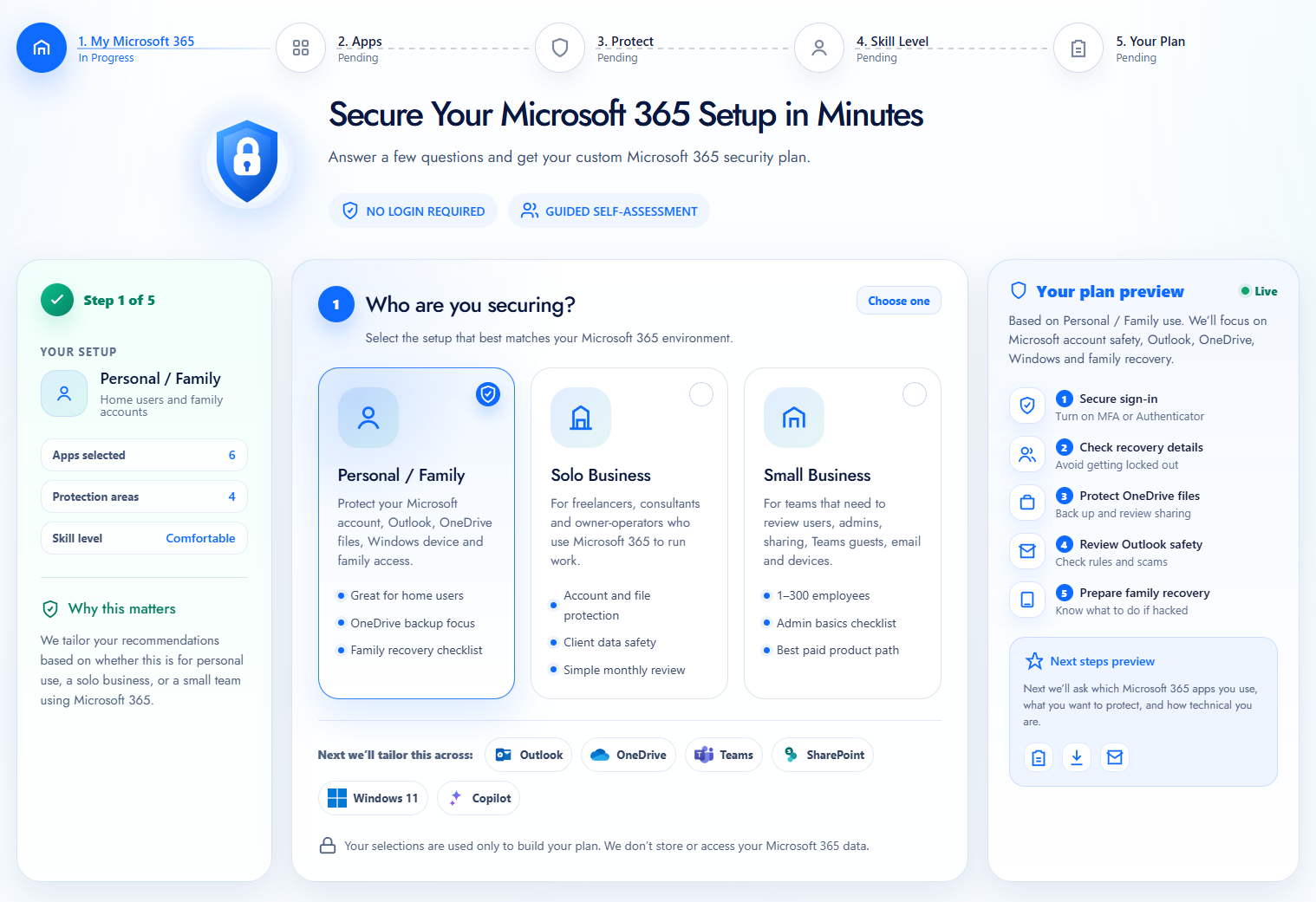 Security Wizard for Microsoft 365